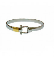 Caribbean Hook White Titanium Shackle Bracelet