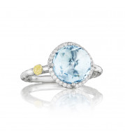 Tacori Sterling Silver Gemma Bloom Gemstone Men's Ring - SR14502