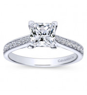 Gabriel & Co. 14k White Gold Contemporary Straight Engagement Ring - ER8916W44JJ