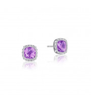 Tacori Sterling Silver Crescent Embrace Gemstone Stud Earring - SE24501