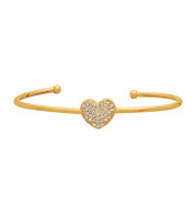 Jewelmi Custom 14k Yellow Gold Diamond Bangle Bracelet