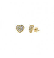 Jewelmi Custom 14k Yellow Gold Diamond Earrings
