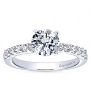 Gabriel & Co. 14k White Gold Contemporary Straight Engagement Ring - ER6874W44JJ