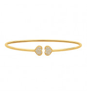 Jewelmi Custom 14k Yellow Gold Diamond Bangle Bracelet