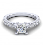 Gabriel & Co. 14k White Gold Contemporary Straight Engagement Ring - ER12292S4W44JJ