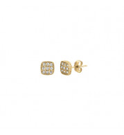 Jewelmi Custom 14k Yellow Gold Diamond Earrings