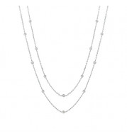 Jewelmi Custom 14k White Gold Diamond Necklace