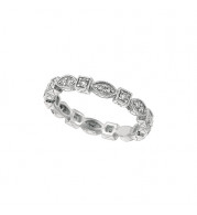 Jewelmi Custom 14k White Gold Diamond Stackable Ring