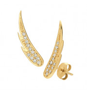 Jewelmi Custom 14k Yellow Gold Diamond Earrings