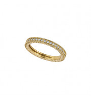 Jewelmi Custom 14k Yellow Gold Carved Diamond Wedding Band