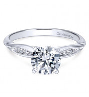Gabriel & Co. 14k White Gold Contemporary Straight Engagement Ring - ER11749R3W44JJ