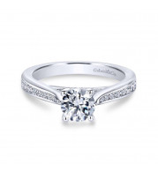 Gabriel & Co. 14k White Gold Contemporary Straight Engagement Ring - ER12318R3W44JJ