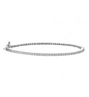 Jewelmi Custom 14k White Gold Diamond Bangle Bracelet