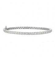 Jewelmi Custom 14k White Gold Diamond Bangle Bracelet