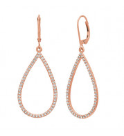 Jewelmi Custom 14k Rose Gold Diamond Earrings