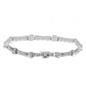 Jewelmi Custom 14k White Gold Diamond Bracelet