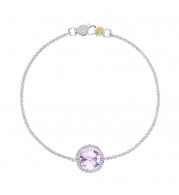 Tacori Sterling Silver Crescent Embrace Gemstone Women's Bracelet - SB16613