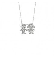 Jewelmi Custom 14k White Gold Diamond Necklace