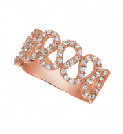 Jewelmi Custom 14k Rose Gold Diamond Ring