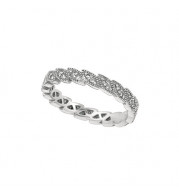 Jewelmi Custom 14k White Gold Carved Diamond Wedding Band