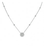 Jewelmi Custom 14k White Gold Diamond Necklace
