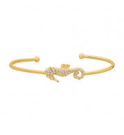 Jewelmi Custom 14k Yellow Gold Diamond Bangle Bracelet