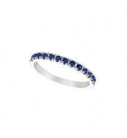 Jewelmi Custom 14k White Gold Sapphire Stackable Ring