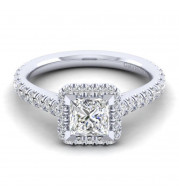 Gabriel & Co. 14k White Gold Contemporary Halo Engagement Ring - ER14395S4W44JJ