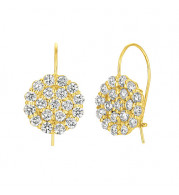 Jewelmi Custom 14k Yellow Gold Diamond Earrings