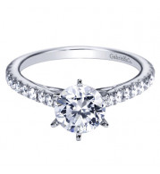 Gabriel & Co. 14k White Gold Contemporary Straight Engagement Ring - ER7533W44JJ