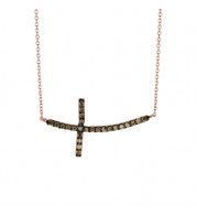 Jewelmi Custom 14k Rose Gold Diamond Necklace