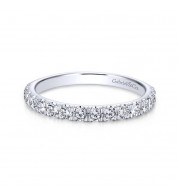 Gabriel & Co. 14k White Gold Contemporary Anniversary Wedding Band - WB13853R4W44JJ
