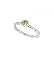 Jewelmi Custom 14k White Gold Peridot Ring