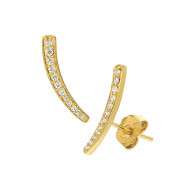 Jewelmi Custom 14k Yellow Gold Diamond Earrings