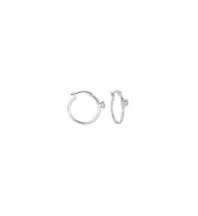 Jewelmi Custom 14k White Gold Diamond Hoop Earrings