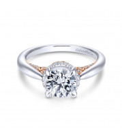 Gabriel & Co. 14k Two Tone Gold Infinity Straight Engagement Ring - ER13993R4T44JJ