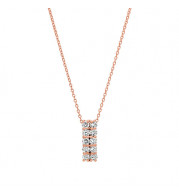 Jewelmi Custom 14k Rose Gold Diamond Necklace