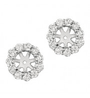 Jewelmi Custom 14k White Gold Diamond Earrings