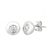 Jewelmi Custom 14k White Gold Diamond Earrings