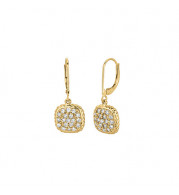Jewelmi Custom 14k Yellow Gold Diamond Earrings