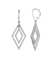 Jewelmi Custom 14k White Gold Diamond Earrings