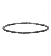 Jewelmi Custom 14k White Gold Diamond Bangle Bracelet