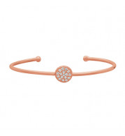 Jewelmi Custom 14k Rose Gold Diamond Bangle Bracelet