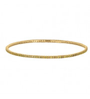 Jewelmi Custom 14k Yellow Gold Diamond Bangle Bracelet