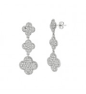 Jewelmi Custom 14k White Gold Diamond Drop Earrings