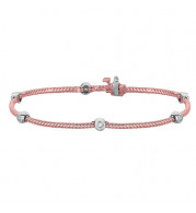 Jewelmi Custom 14k Two Tone Gold Diamond Bracelet