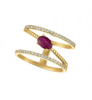 Jewelmi Custom 14k Yellow Gold Ruby Diamond Ring