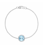 Tacori Sterling Silver Crescent Embrace Gemstone Women's Bracelet - SB16602