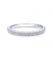 Gabriel & Co. 14k White Gold Contemporary Anniversary Wedding Band - WB12810R4W44JJ