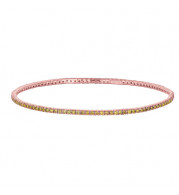 Jewelmi Custom 14k Rose Gold Diamond Bangle Bracelet